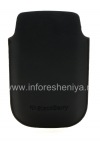 Photo 2 — Kulit Kasus-saku dengan logo putih untuk BlackBerry BlackBerry 9800 / 9810 Torch, Hitam, tekstur halus, logo plastik putih