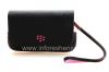 Photo 1 — Original Leather Case Bag Leather Folio for BlackBerry 9800/9810 Torch, Black w/Pink Accents