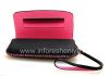 Photo 9 — Tas asli Leather Case Kulit Folio untuk BlackBerry 9800 / 9810 Torch, Black / Pink (Black w / Pink Aksen)