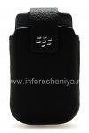 BlackBerry用クリップレザースイベルホルスター付き本革ケース, ブラック