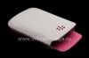 Photo 7 — Asli Leather Case-saku Kulit Pocket untuk BlackBerry 9800 / 9810 Torch, Putih / merah muda (putih w / Pink Aksen)