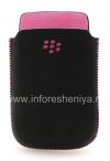 Photo 1 — 原装皮套口袋皮革口袋BlackBerry 9800 / 9810 Torch, 黑色/粉色（黑色瓦特/粉红口音）