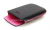 Фотография 7 — Оригинальный кожаный чехол-карман Leather Pocket для BlackBerry 9800/9810 Torch, Черный/Розовый (Black w/Pink Accents)