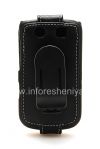 Photo 2 — Firma de cuero hecha a mano Monaco Flip Case / caja de libro de cuero Tipo para BlackBerry 9800/9810 Torch, Negro (Negro), de apertura vertical (tirón)