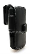 Фотография 3 — Фирменный кожаный чехол ручной работы Monaco Flip/Book Type Leather Case для BlackBerry 9800/9810 Torch, Черный (Black), Горизонтально открывающийся (Book)
