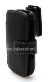 Фотография 6 — Фирменный кожаный чехол ручной работы Monaco Flip/Book Type Leather Case для BlackBerry 9800/9810 Torch, Черный (Black), Горизонтально открывающийся (Book)