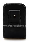 Photo 2 — Signature Leather Case-saku handmade Jenis Monaco Vertikal Pouch Kulit Kasus untuk BlackBerry 9800 / 9810 Torch, Black (hitam)