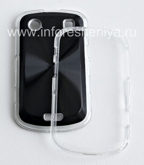 Галерея фотографий товара Пластиковый чехол с металлической вставкой "CD" для BlackBerry 9900/9930 Bold Touch, Черный