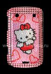 Фотография 1 — Пластиковый чехол-крышка со стразами для BlackBerry 9900/9930 Bold Touch, Hello Kitty, Розовый