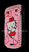 Фотография 3 — Пластиковый чехол-крышка со стразами для BlackBerry 9900/9930 Bold Touch, Hello Kitty, Розовый