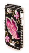 Фотография 5 — Пластиковый чехол-крышка со стразами для BlackBerry 9900/9930 Bold Touch, Бабочка, Черный