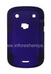 Photo 1 — La cubierta resistente perforado para BlackBerry 9900/9930 Bold Touch, Azul / Azul