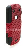 Photo 4 — La cubierta resistente perforado para BlackBerry 9900/9930 Bold Touch, Negro / Rojo