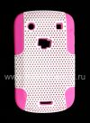 Photo 1 — Cover rugged perforated for BlackBerry 9900/9930 Bold Touch, Fuchsia / White