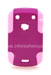 Photo 1 — La cubierta resistente perforado para BlackBerry 9900/9930 Bold Touch, Rosa / púrpura