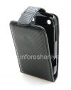 Photo 10 — Ledertasche mit vertikale Öffnung Abdeckung für Blackberry 9900/9930 Bold Touch-, Schwarz Textur "Carbon Fiber"