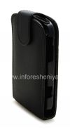Photo 3 — couvercle du boîtier en cuir à ouverture verticale pour BlackBerry 9900/9930 Bold tactile, Noir, grande texture