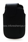 Photo 1 — Leather case with clip for BlackBerry 9900/9930/9720, Black, fine texture