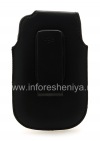Фотография 2 — Кожаный чехол с клипсой для BlackBerry 9900/9930/9720, Черный, Мелкая текстура