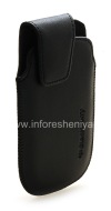 Photo 3 — Leather case with clip for BlackBerry 9900/9930/9720, Black, fine texture
