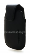Photo 4 — Leather case with clip for BlackBerry 9900/9930/9720, Black, fine texture