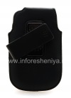Photo 5 — Leather case with clip for BlackBerry 9900/9930/9720, Black, fine texture