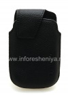 Photo 1 — Etui en cuir avec clip pour BlackBerry 9900/9930/9720, Noir, Grand texture