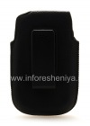 Фотография 2 — Кожаный чехол с клипсой для BlackBerry 9900/9930/9720, Черный, Крупная текстура