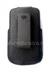 Фотография 2 — Кожаный чехол с клипсой для BlackBerry 9900/9930/9720, Черный с крупной текстурой