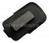 Фотография 4 — Кожаный чехол с клипсой для BlackBerry 9900/9930/9720, Черный с крупной текстурой