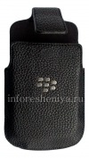Фотография 8 — Кожаный чехол с клипсой для BlackBerry 9900/9930/9720, Черный с крупной текстурой