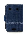 Photo 2 — Kain Kasus pembukaan horisontal untuk Blue Jeans Wallet BlackBerry 9900 / 9930 Bold Sentuh, Blue jeans