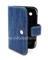 Photo 7 — নীল জিন্স ওয়ালেট BlackBerry 9900 / 9930 Bold টাচ জন্য কাপড় কেস অনুভূমিক উদ্বোধনী, নীল জিন্স