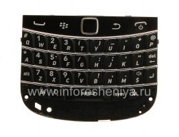 El montaje original teclado Inglés con la junta y el trackpad para BlackBerry 9900/9930 Bold Touch, Negro