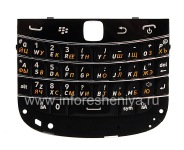 Keyboard Rusia BlackBerry 9900 / 9930 Bold Sentuh, hitam