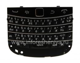 perakitan Keyboard Rusia dengan papan dan trackpad untuk BlackBerry 9900 / 9930 Bold Sentuh (ukiran), hitam