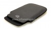 Photo 5 — Leather Case-saku BlackBerry 9900 / 9930/9720, Hitam, biji-bijian besar, logo logam