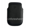 Photo 1 — Leather Case-pocket for BlackBerry 9900/9930/9720, Black, fine texture, black plastic logo