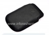 Photo 3 — Leather Case-saku BlackBerry 9900 / 9930/9720, Hitam, tekstur halus, logo plastik hitam