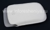 Photo 4 — Caso de cuero de bolsillo para BlackBerry 9900/9930/9720, Blanca, de textura fina, logotipo de plástico blanco