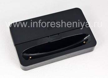 ブラックベリー9900/9930 Bold Touch用のデスクトップ充電器「ガラス」（コピー）, スタンダード、ブラック