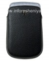 Фотография 1 — Оригинальный кожаный чехол-карман Leather Pocket для BlackBerry 9900/9930/9720, Черный (Black)