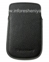 Фотография 2 — Оригинальный кожаный чехол-карман Leather Pocket для BlackBerry 9900/9930/9720, Черный (Black)