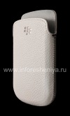 Фотография 6 — Оригинальный кожаный чехол-карман Leather Pocket для BlackBerry 9900/9930/9720, Белый (White)