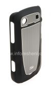 Фотография 4 — Фирменный пластиковый чехол-крышка с металлической вставкой iSkin Aura для BlackBerry 9900/9930 Bold Touch, Черный (Black)