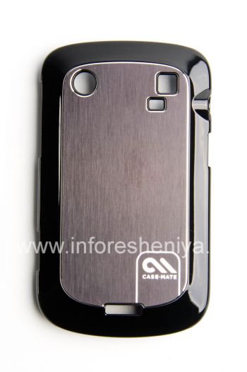 Фирменный пластиковый чехол-крышка с алюминиевой вставкой Case-Mate Barely There Brushed Aluminum Case для BlackBerry 9900/9930 Bold Touch