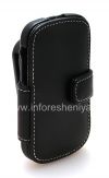Фотография 9 — Фирменный кожаный чехол ручной работы Monaco Flip/Book Type Leather Case для BlackBerry 9900/9930 Bold Touch, Черный (Black), Горизонтально открывающийся (Book)
