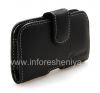 Photo 3 — clip main Case-poche en cuir signé Monaco Vertical / Horisontal Housse Type de cuir pour BlackBerry 9900/9930 Bold tactile, Noir (Black), Paysage (Horizontal)