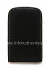 Photo 1 — clip main Case-poche en cuir signé Monaco Vertical / Horisontal Housse Type de cuir pour BlackBerry 9900/9930 Bold tactile, Noir (Black), Portrait (Vertical)