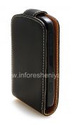 Фотография 3 — Эксклюзивный кожаный чехол вертикально открывающийся Pro-Tec Leather Black Case для BlackBerry 9900/9930 Bold Touch, Черный/ Коричневый